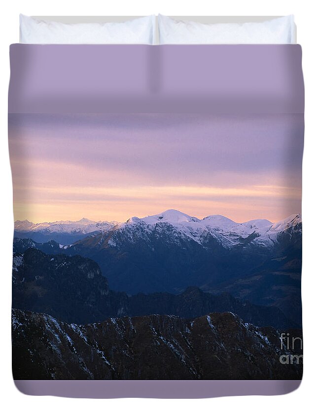Aerial Duvet Cover featuring the photograph Aerial view by Riccardo Mottola