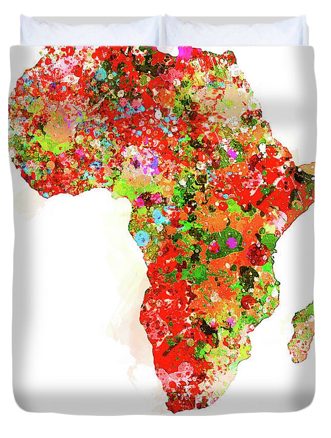 Africa Duvet Cover featuring the digital art African Continent by Reynaldo Williams