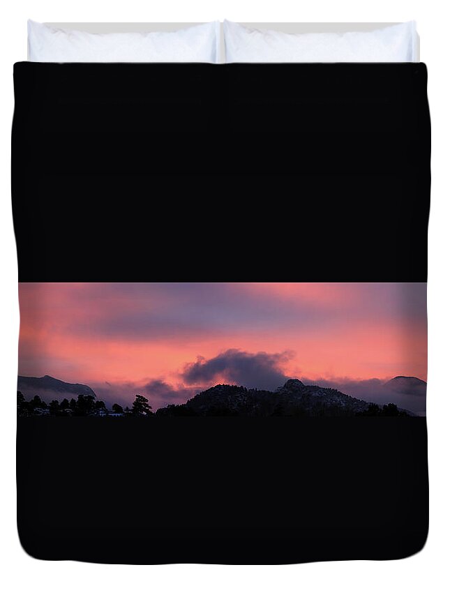 Sunset Duvet Cover featuring the photograph After Sunset - Panorama by Shane Bechler