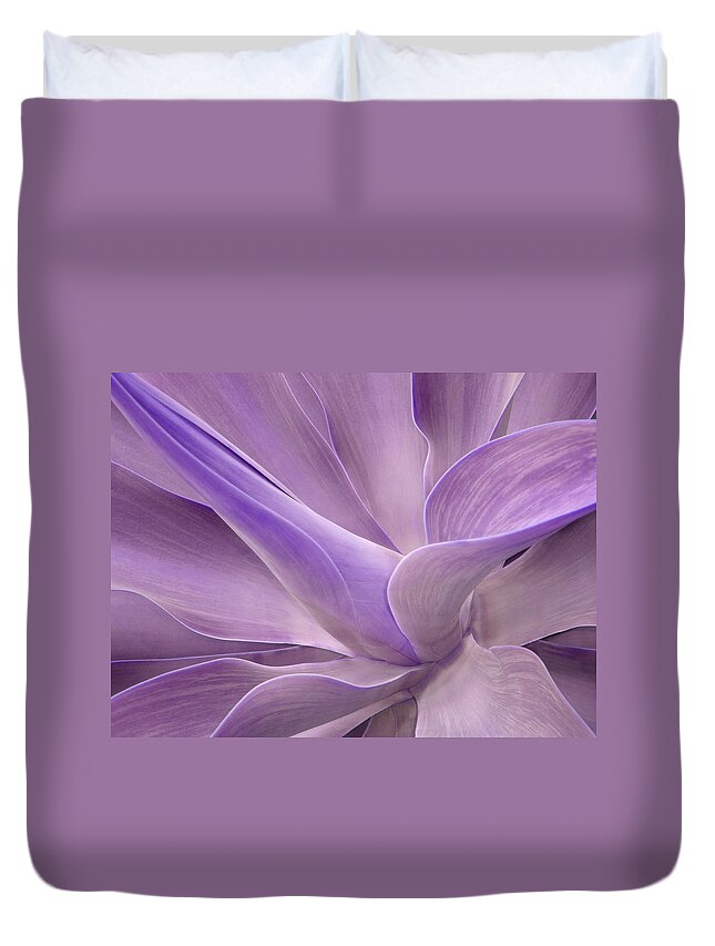 Agave Duvet Cover featuring the photograph Agave Attenuata Abstract 2 by Bel Menpes