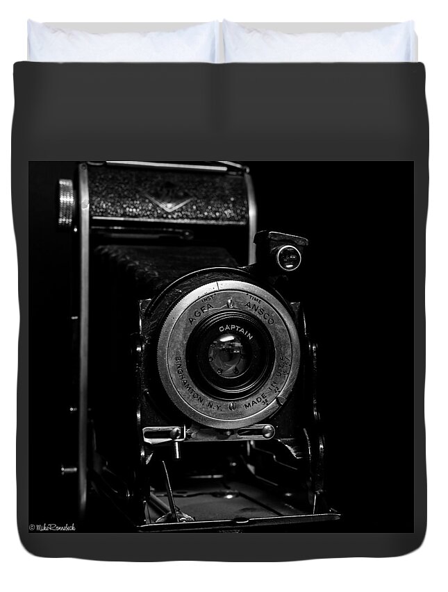 Agfa Duvet Cover featuring the photograph Agfa Ansco Captain Camera by Mike Ronnebeck