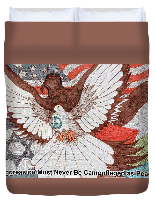 Aggression Duvet Cover featuring the photograph Aggression by Munir Alawi