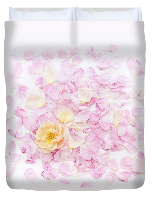Rose Petal Pillow Duvet Cover featuring the photograph Ah My Love, Ah My Own by Theresa Tahara