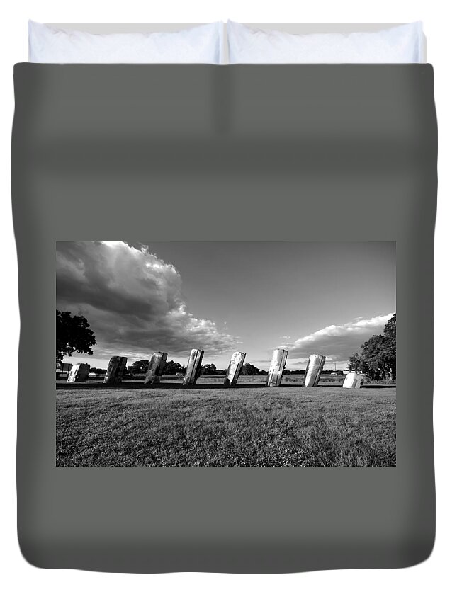 Fine Art Photography Duvet Cover featuring the photograph Airstream Park by David Lee Thompson