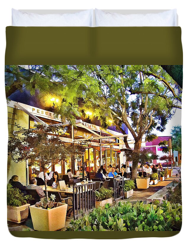 Al Fresco Dining Duvet Cover featuring the photograph Al Fresco Dining by Chuck Staley