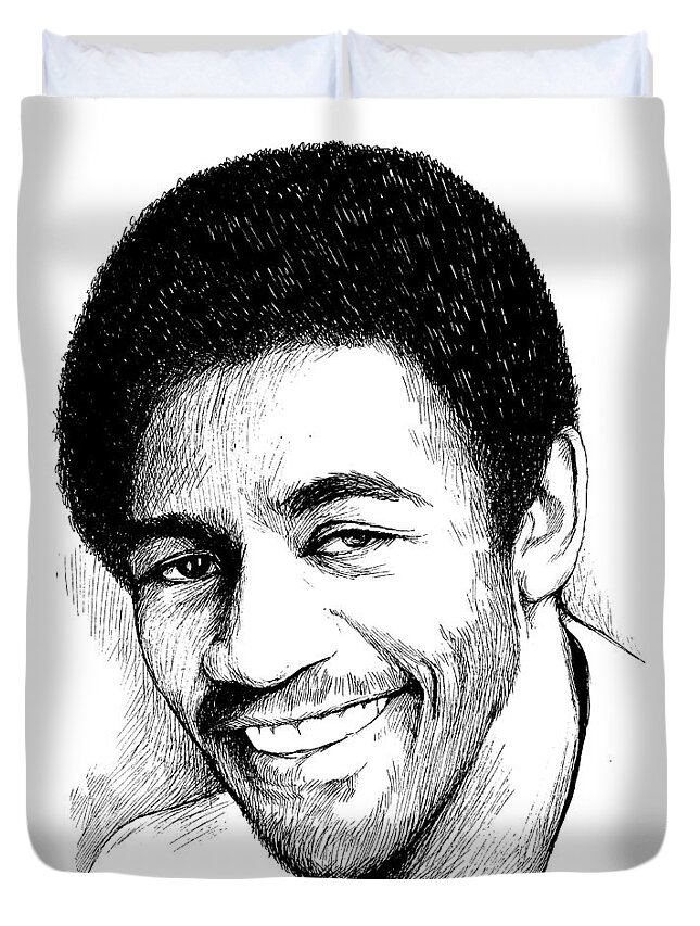 Al Green Duvet Cover featuring the drawing Al Green by Greg Joens