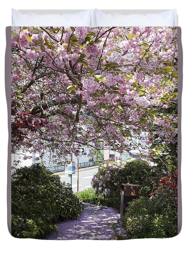 Blossom Duvet Cover featuring the photograph Alaska In Blossom by Ramunas Bruzas