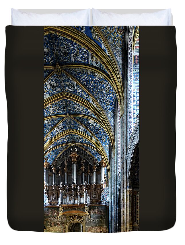France Duvet Cover featuring the photograph Albi Cathedral nave by RicardMN Photography
