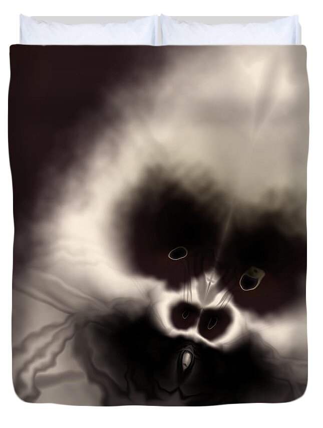 Vic Eberly Duvet Cover featuring the digital art Albino by Vic Eberly