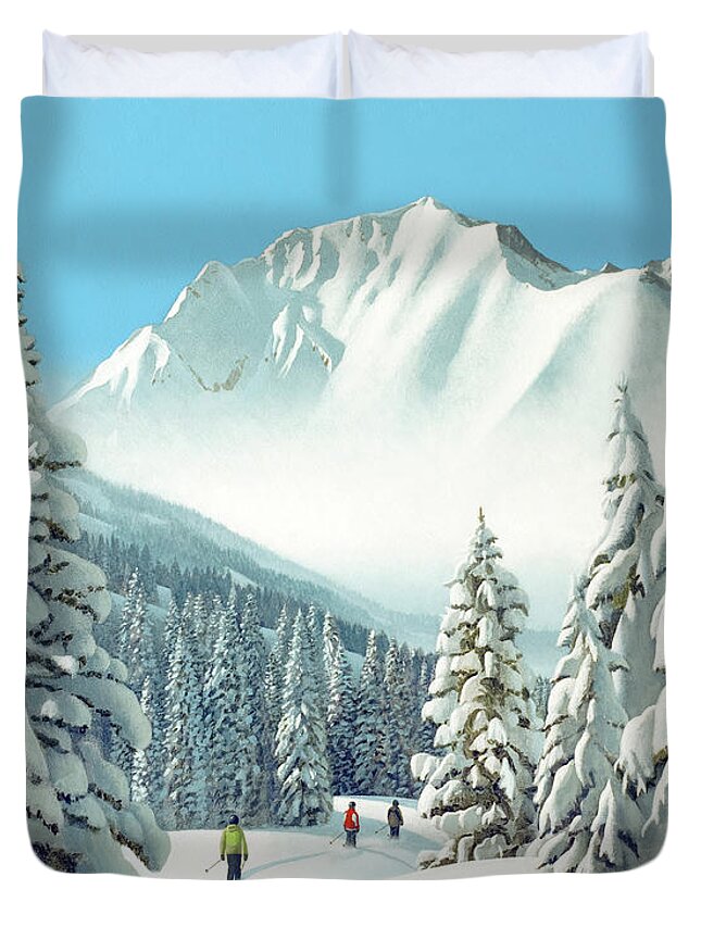 Alta Duvet Cover featuring the painting Albion by Chris Miles