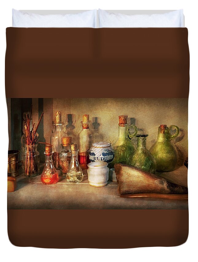 Pharmacist Duvet Cover featuring the photograph Alchemy - The home alchemist by Mike Savad