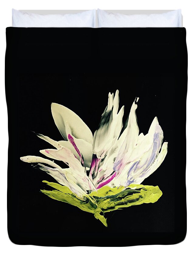 Water Lily Duvet Cover featuring the painting Alexis' Shadow by Tommy McDonell