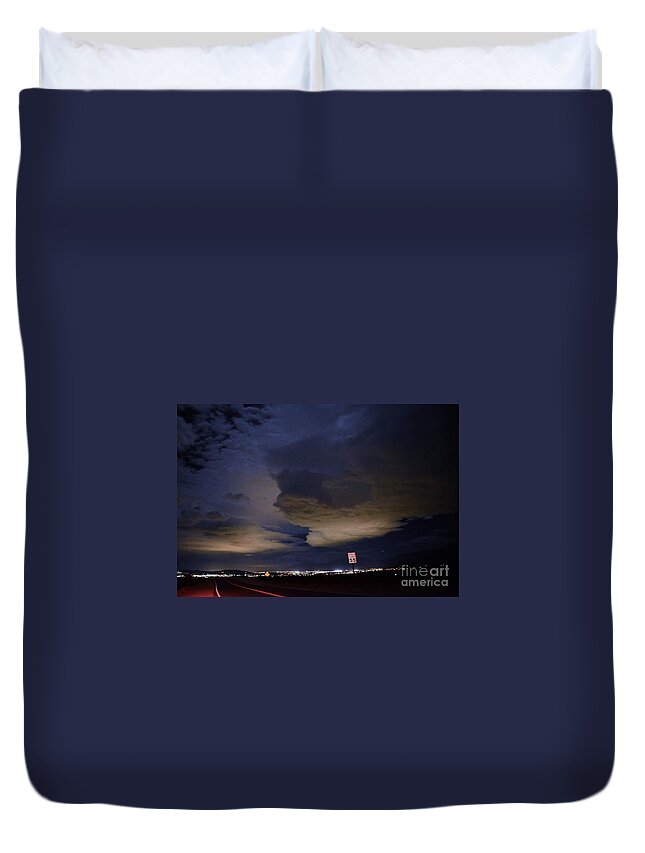 California Backroads Duvet Cover featuring the photograph Alive Past 55 by Angela J Wright