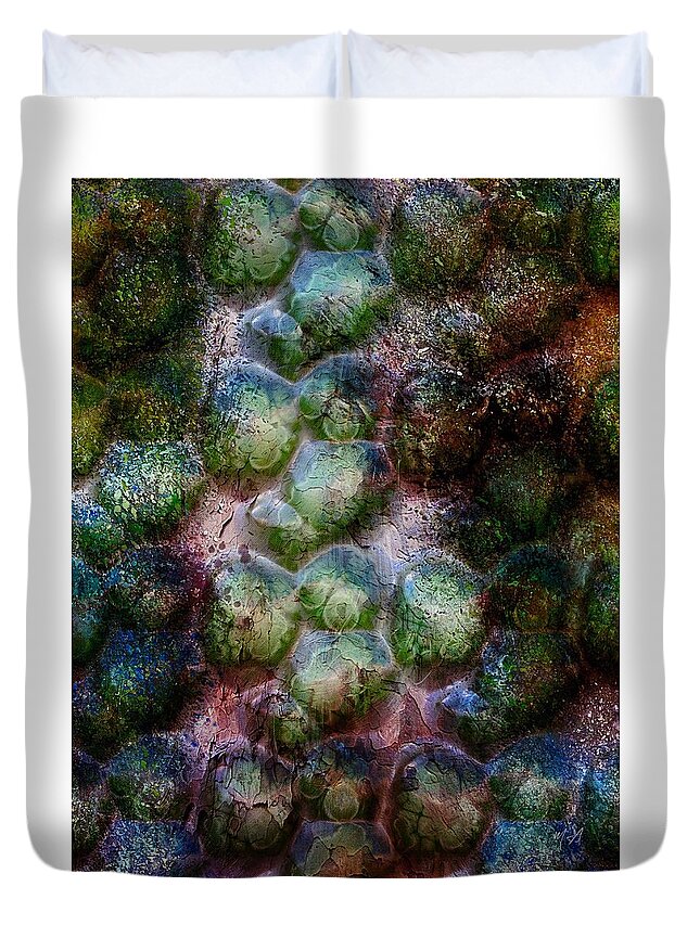 Seasonsseasons Of A Tree Duvet Cover featuring the painting All That Glistens by Mark Taylor