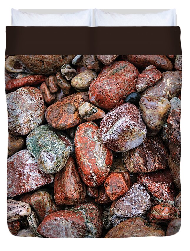 All The Stones Duvet Cover featuring the photograph All the Stones by Rachel Cohen