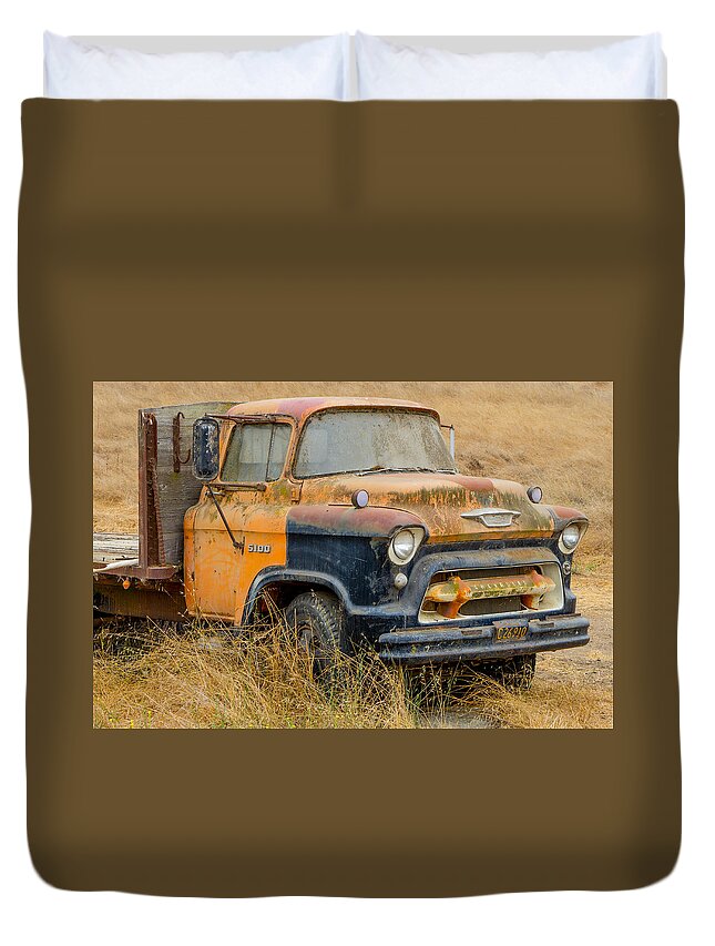 Truck Duvet Cover featuring the photograph All Used Up by Derek Dean