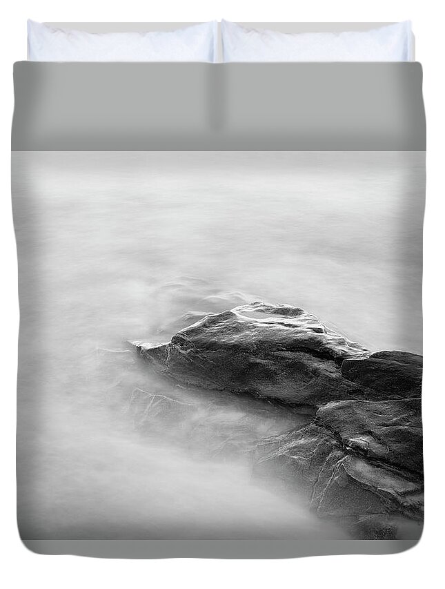 Allens Pond Duvet Cover featuring the photograph Allens Pond XV BW by David Gordon