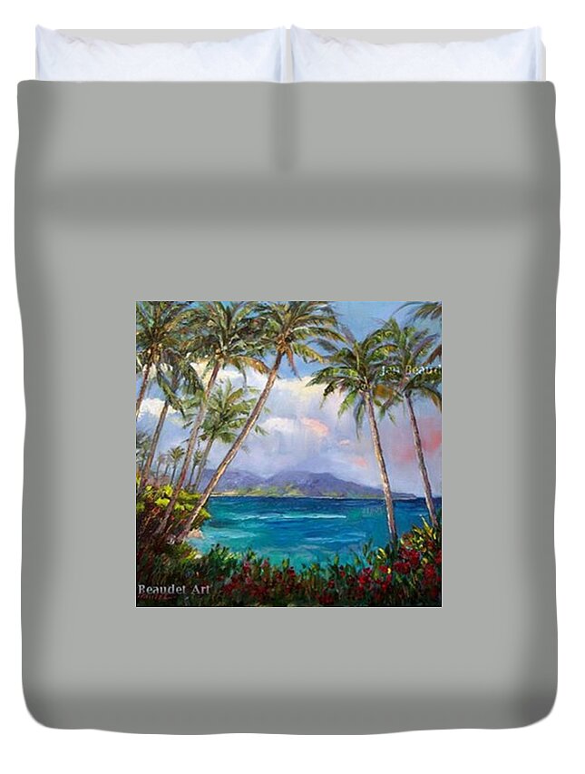 Instaart Duvet Cover featuring the photograph Aloha! Just Dreaming About #hawaii by Jennifer Beaudet