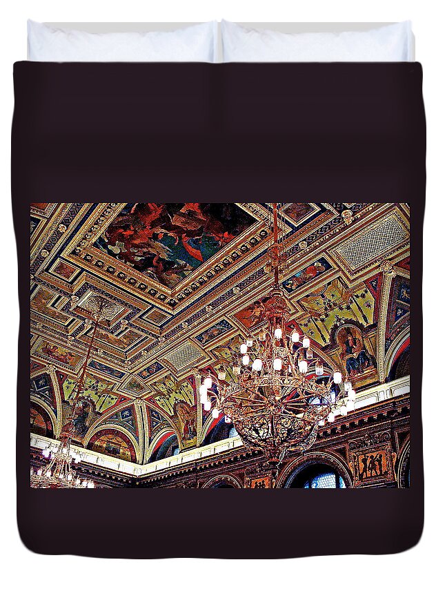 Budapest Duvet Cover featuring the photograph Along Andrassy Street by Ira Shander
