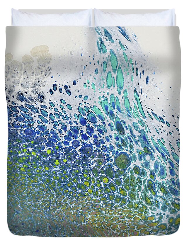 Coastal Duvet Cover featuring the painting Along the Wish Filled Shore by Joanne Grant