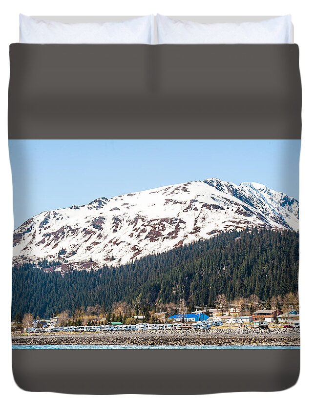 Alaska Duvet Cover featuring the photograph Alsakan RV Camp by Charles McCleanon