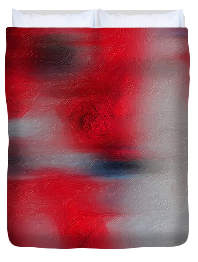 abstracts Plus Collection By Serge Averbukh Duvet Cover featuring the digital art Alternate Realities - Timelines - The Net is Broken by Serge Averbukh