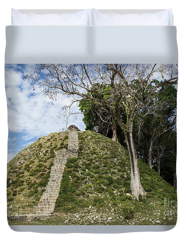 Altun Ha Duvet Cover featuring the photograph Altun Ha Ruins by Suzanne Luft