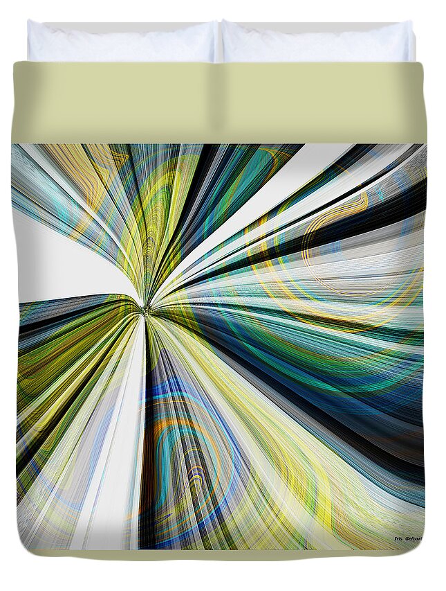 Abstract Duvet Cover featuring the digital art Always by Iris Gelbart