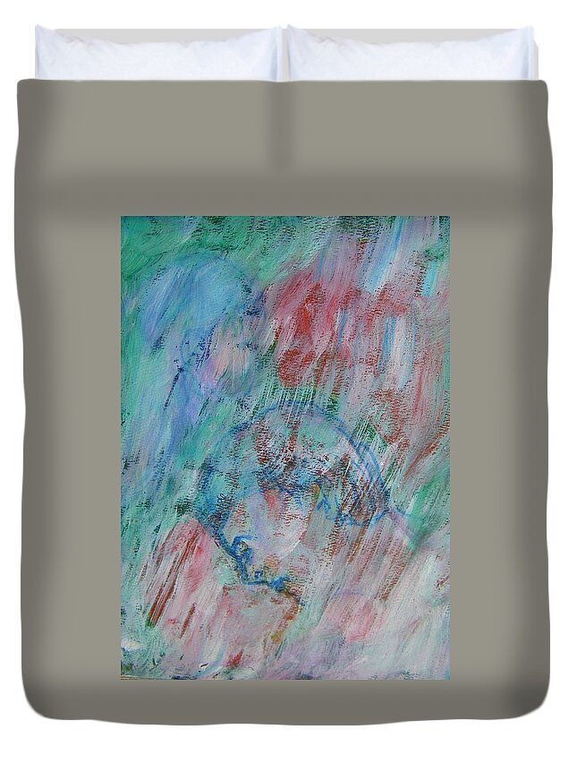 Abstract Duvet Cover featuring the painting Alzheimers by Judith Redman