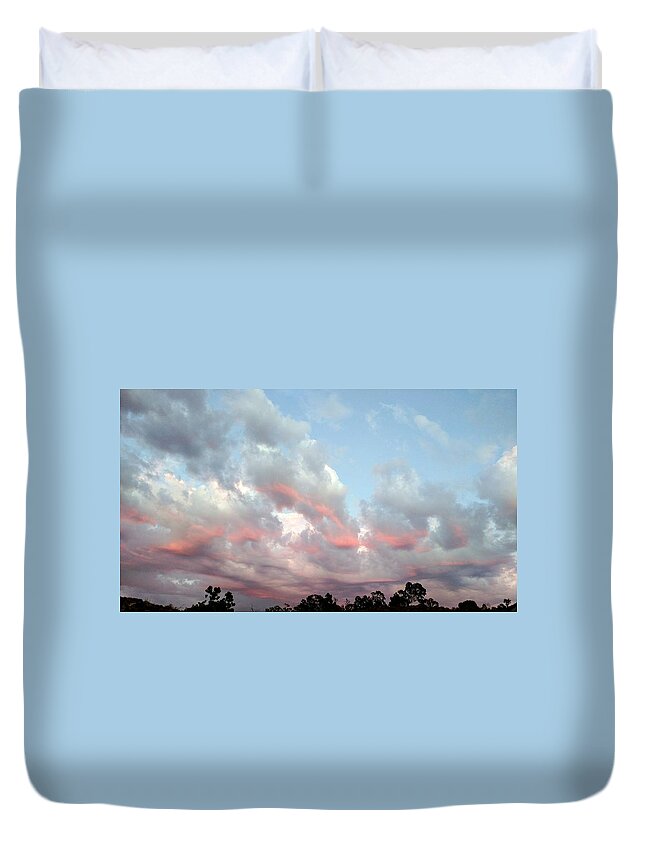 Cloud Duvet Cover featuring the photograph Amazing Clouds At Dusk by J R Yates