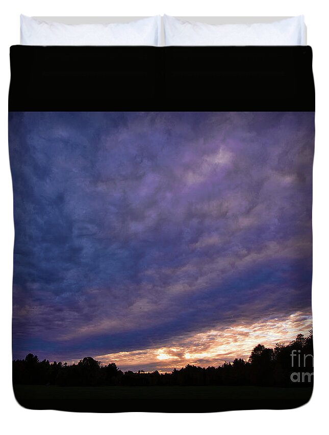 Maine Duvet Cover featuring the photograph Amazing Clouds by Alana Ranney