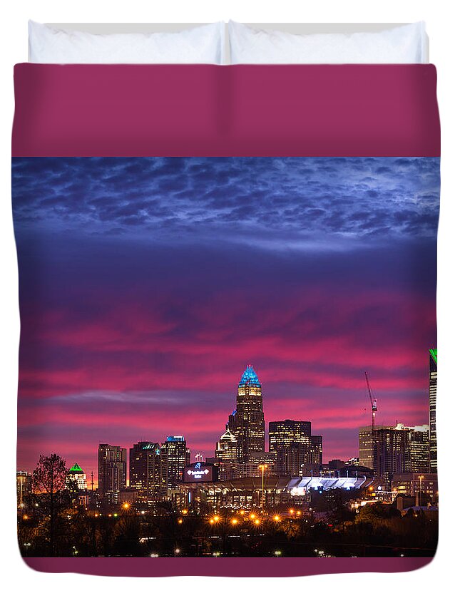 Sky Duvet Cover featuring the photograph Amazing colors of Charlotte by Serge Skiba