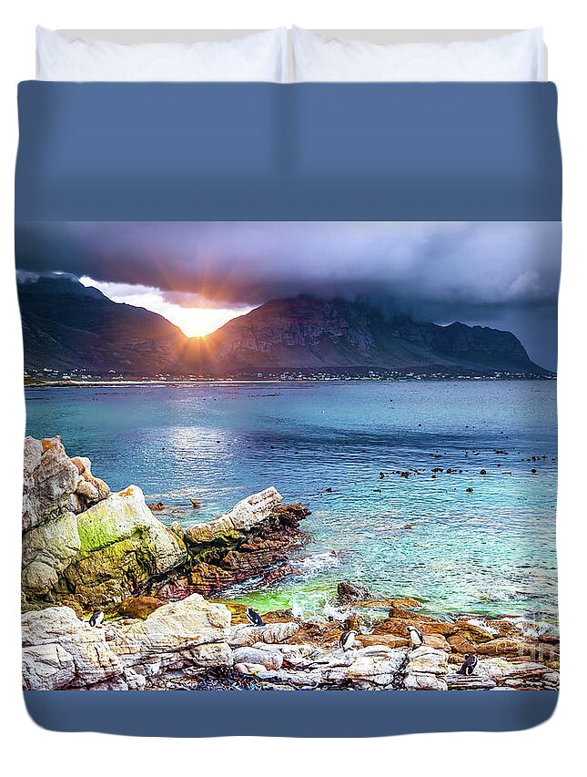Africa Duvet Cover featuring the photograph Amazing view of a bay by Anna Om