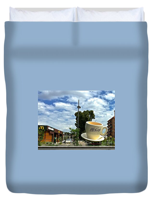Cityscape Duvet Cover featuring the photograph American Italy II- Latina by Italian Art