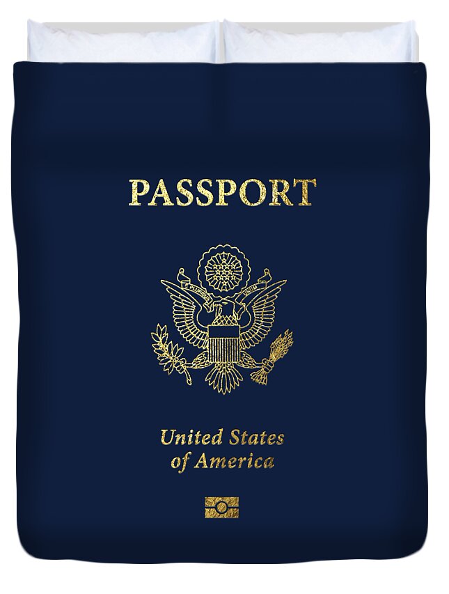 “passports” Collection Serge Averbukh Duvet Cover featuring the digital art American Passport Cover by Serge Averbukh