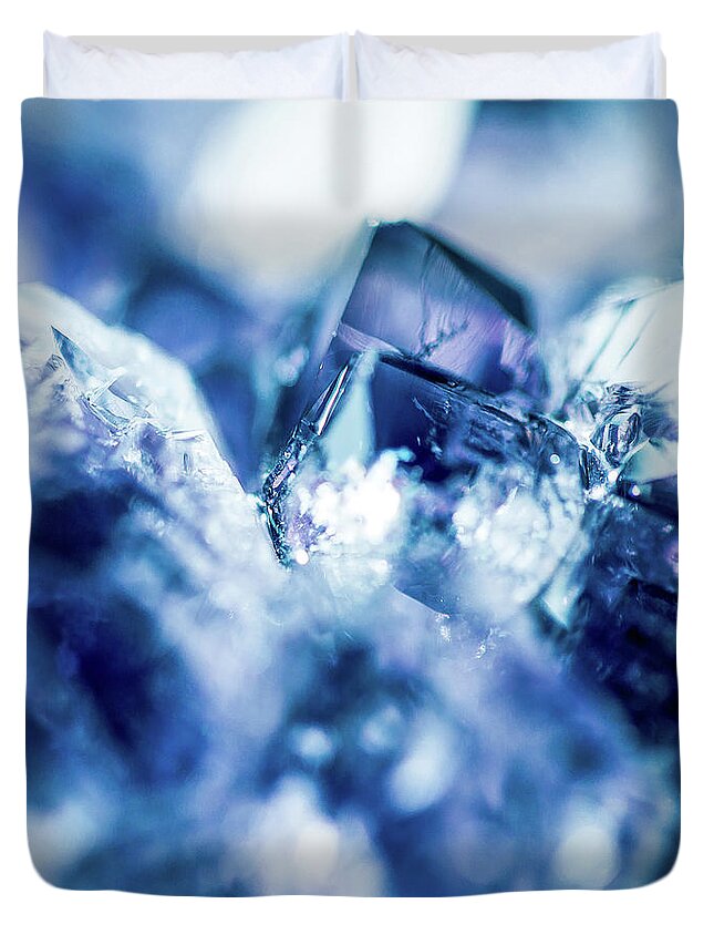 Amethyst Duvet Cover featuring the photograph Amethyst Blue by Sharon Mau