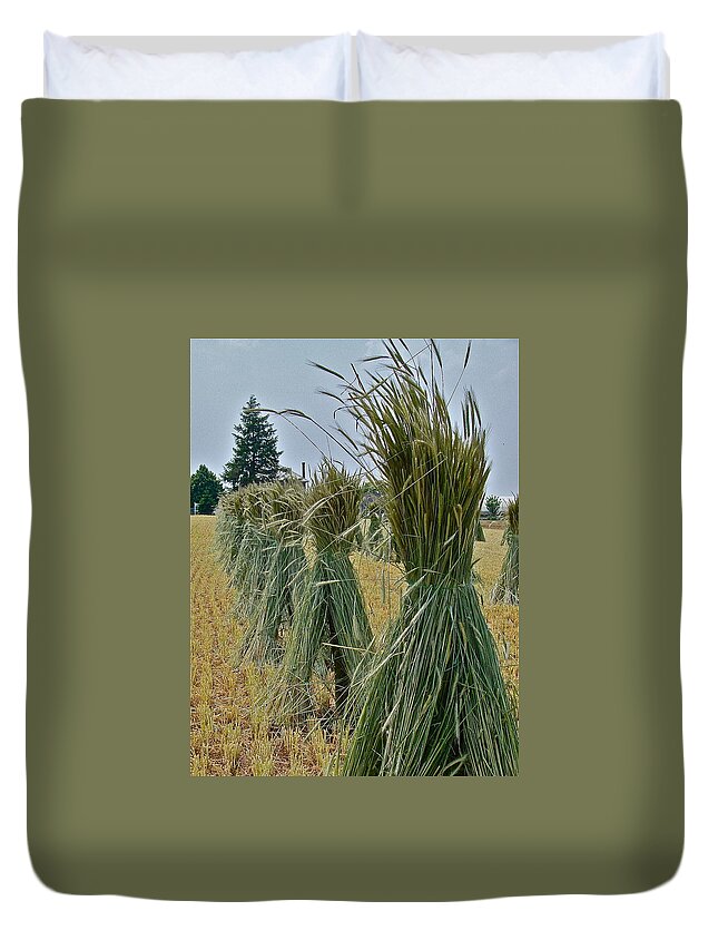 Harvest Duvet Cover featuring the photograph Amish Harvest by Diana Hatcher