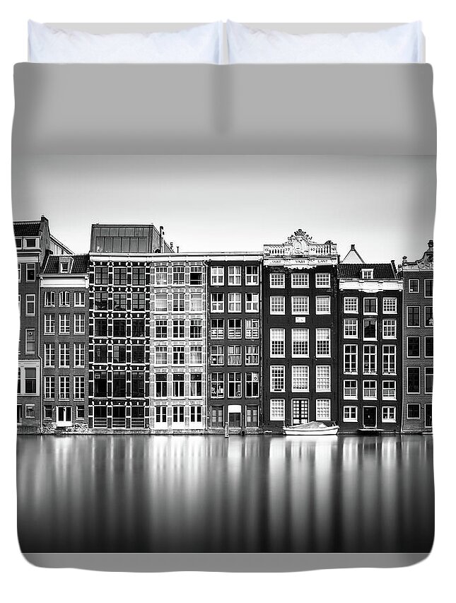 Amterdam Duvet Cover featuring the photograph Amsterdam, Damrak III by Ivo Kerssemakers