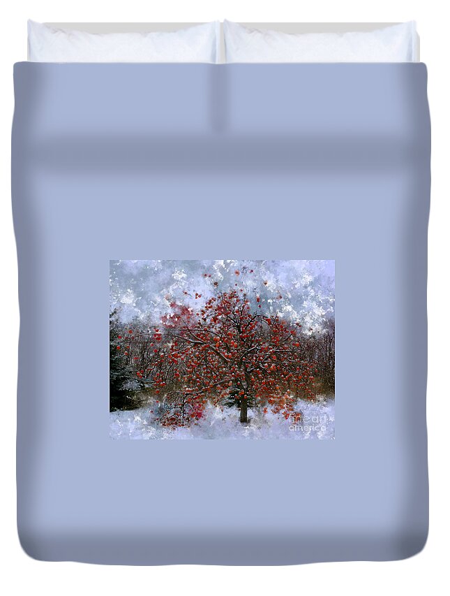 Apple Tree Duvet Cover featuring the photograph An Apple of a Day by Julie Lueders 