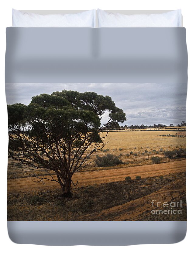 Digital Color Photo Duvet Cover featuring the photograph An Australian Tree by Tim Richards