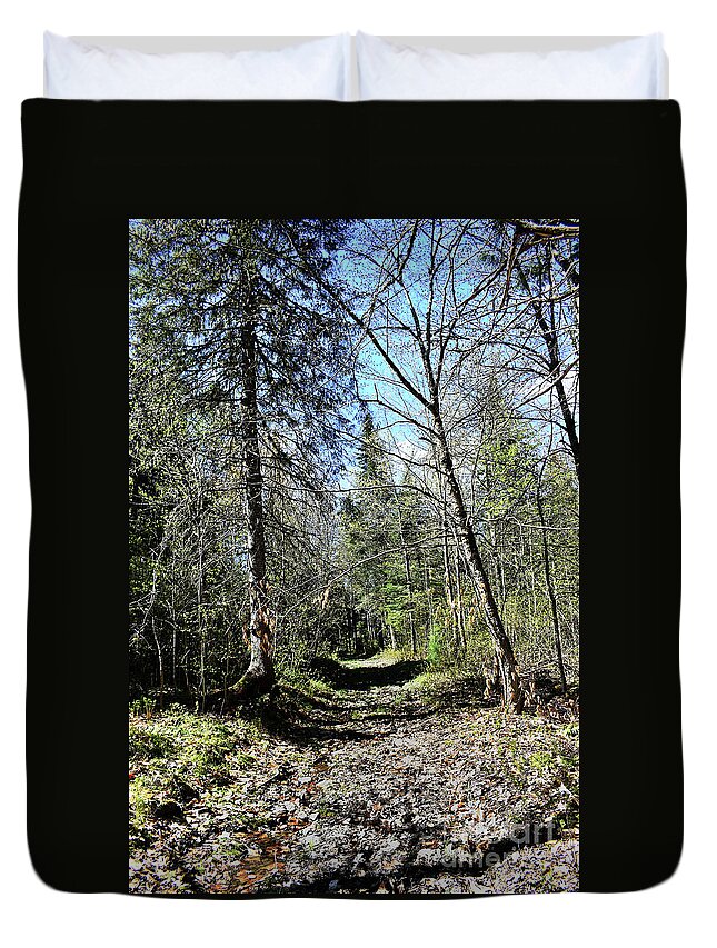 Nature Duvet Cover featuring the photograph An Easy Stroll by Skip Willits