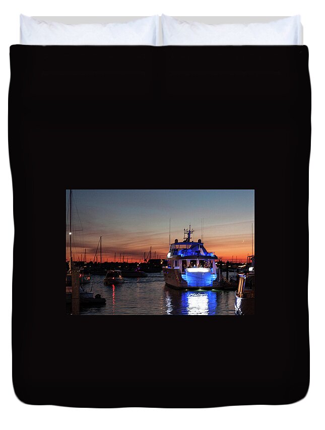 Photograph Duvet Cover featuring the photograph An Evening in Newport Rhode Island II by Suzanne Gaff