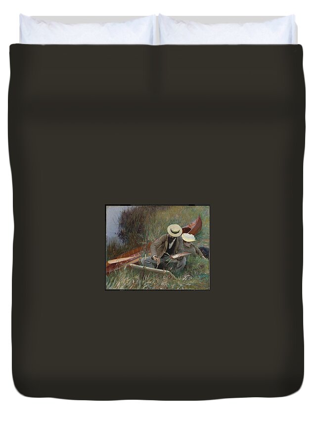 John Singer Sargent (american Duvet Cover featuring the painting An Out of Doors Study by John Singer