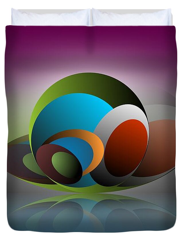 Analogy Duvet Cover featuring the digital art Analogy by Leo Symon