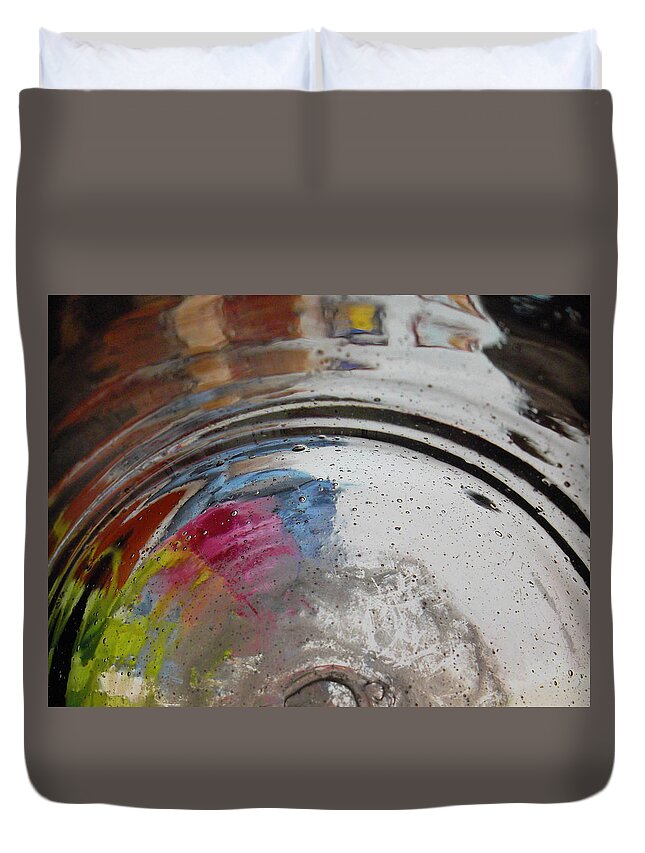 Abstract Duvet Cover featuring the digital art Ancient Echoes by Susan Esbensen