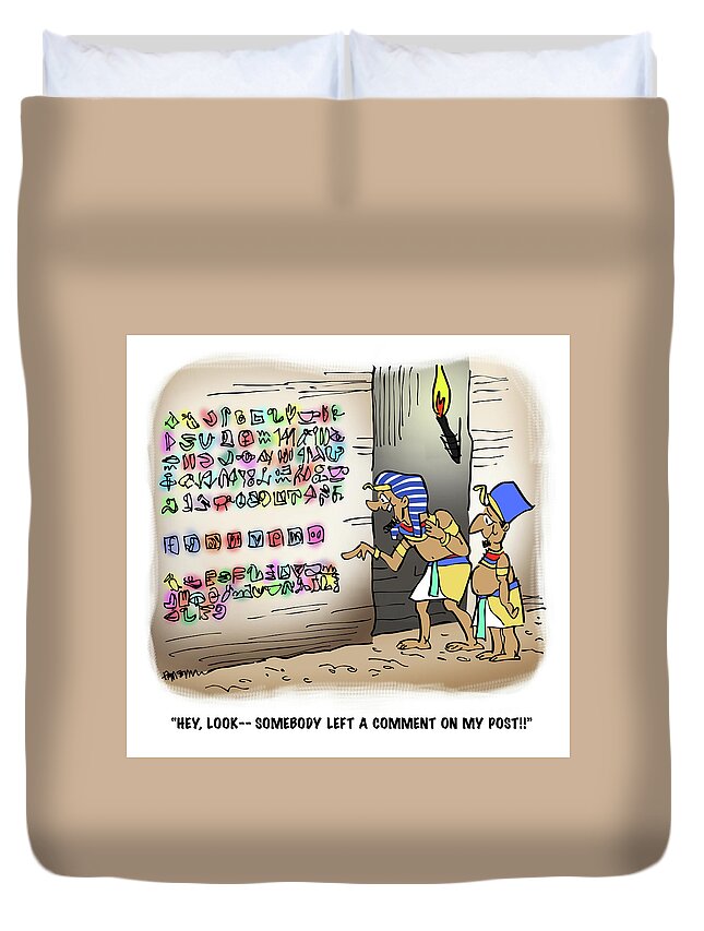 Egypt Duvet Cover featuring the digital art Ancient Egyptian Blog by Mark Armstrong