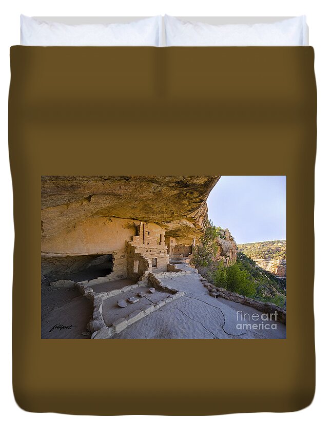 Mesa Verde National Park Duvet Cover featuring the photograph Ancient Kitchen by Bon and Jim Fillpot