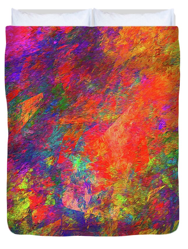 Abstract Duvet Cover featuring the digital art Andee Design Abstract 108 2017 by Andee Design