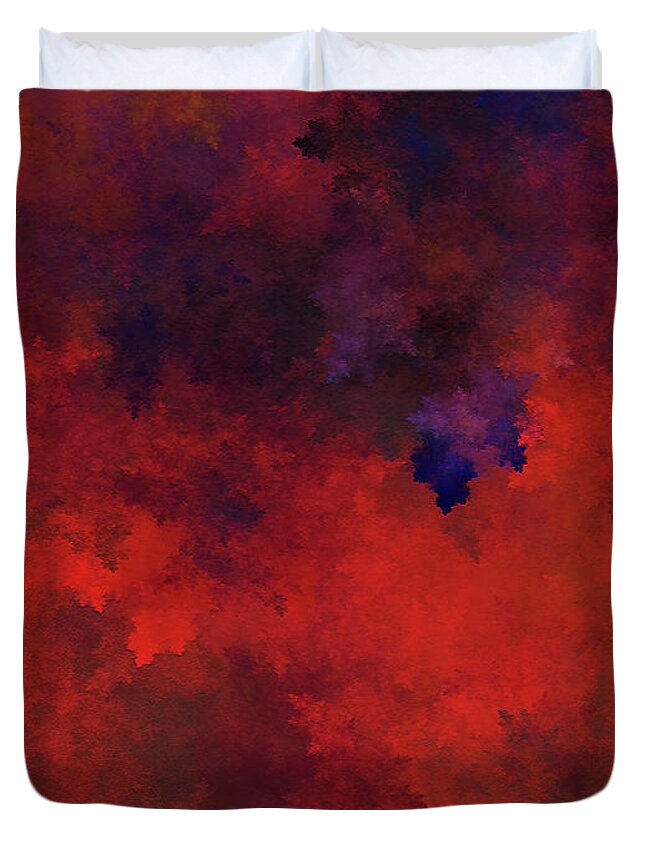 Abstract Duvet Cover featuring the digital art Andee Design Abstract 73 2017 by Andee Design