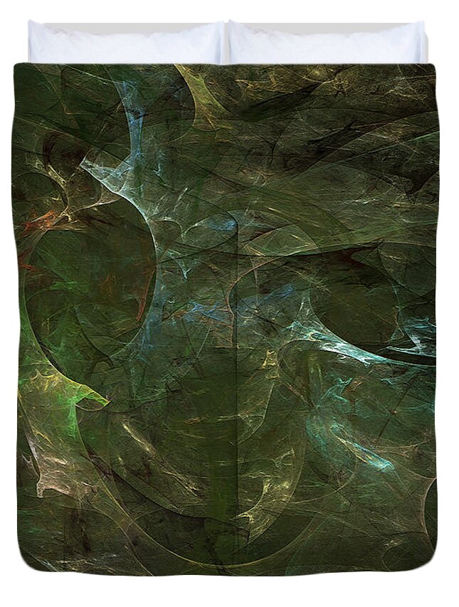 Abstract Duvet Cover featuring the digital art Andee Design Abstract 75 2017 #1 by Andee Design